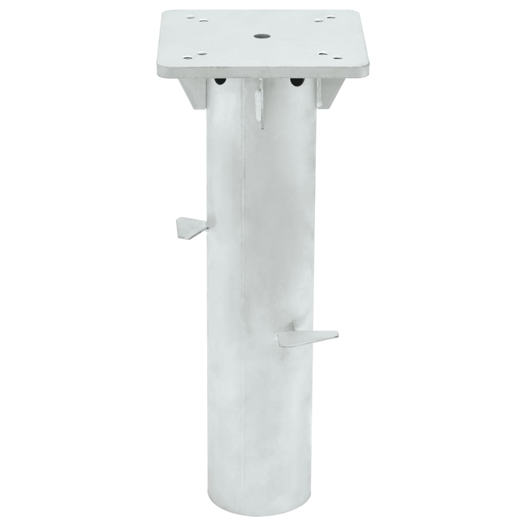 nedgravet parasolbase 16x16x39,5 cm stål sølvfarvet