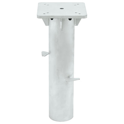 nedgravet parasolbase 16x16x39,5 cm stål sølvfarvet