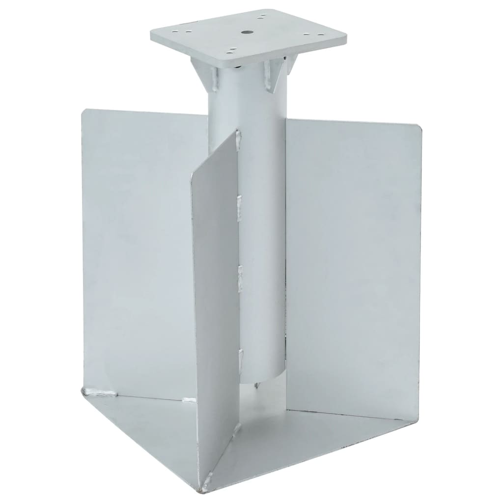 nedgravet parasolbase 27,5x27,5x45 cm stål sølvfarvet