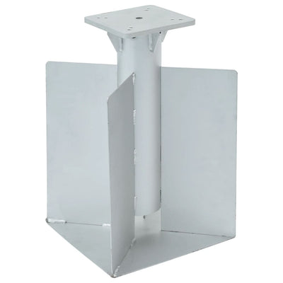 nedgravet parasolbase 27,5x27,5x45 cm stål sølvfarvet
