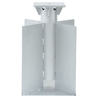 nedgravet parasolbase 27,5x27,5x45 cm stål sølvfarvet