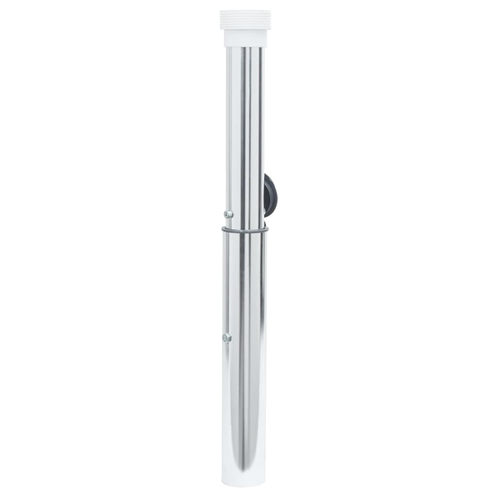 nedgravet parasolholder til 40-50 mm stang aluminium sølvfarvet