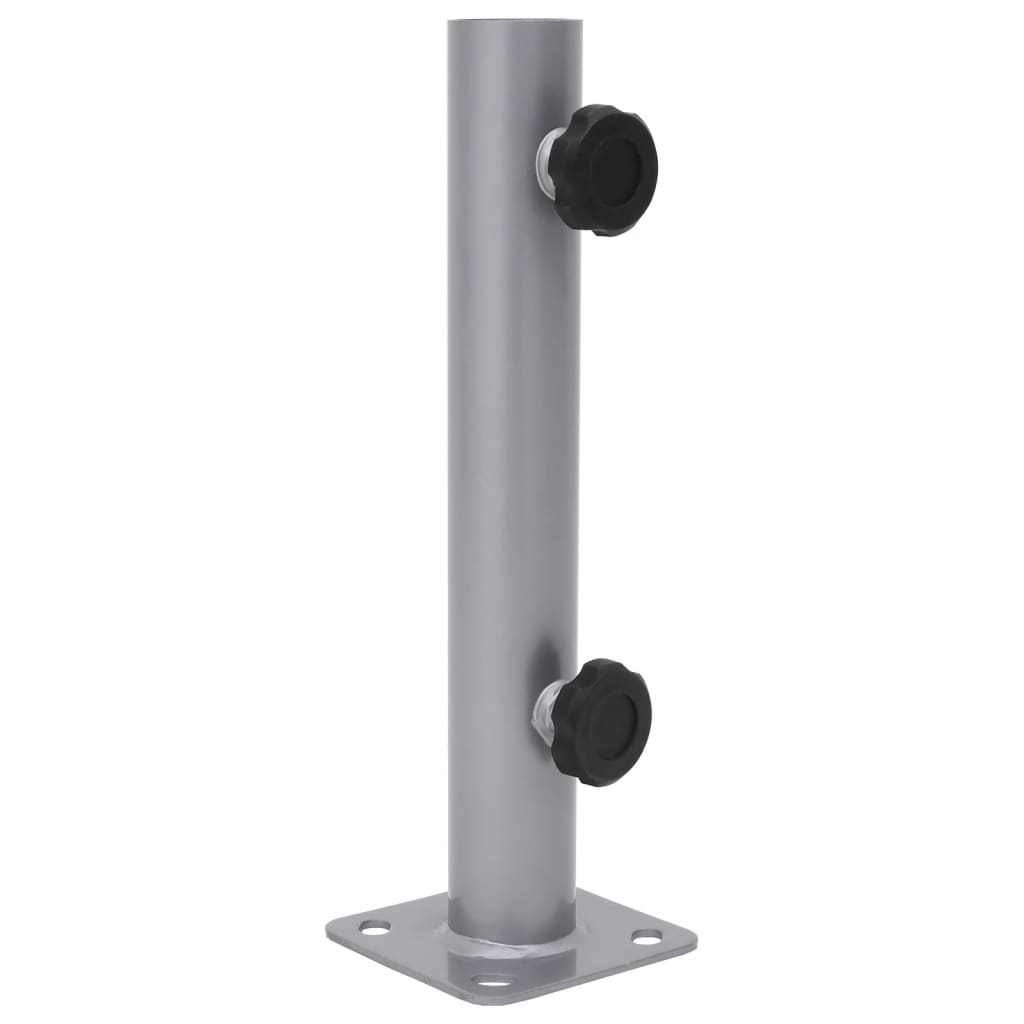 parasolholder til fod til Ø32/34/38 mm stang stål sølvfarvet
