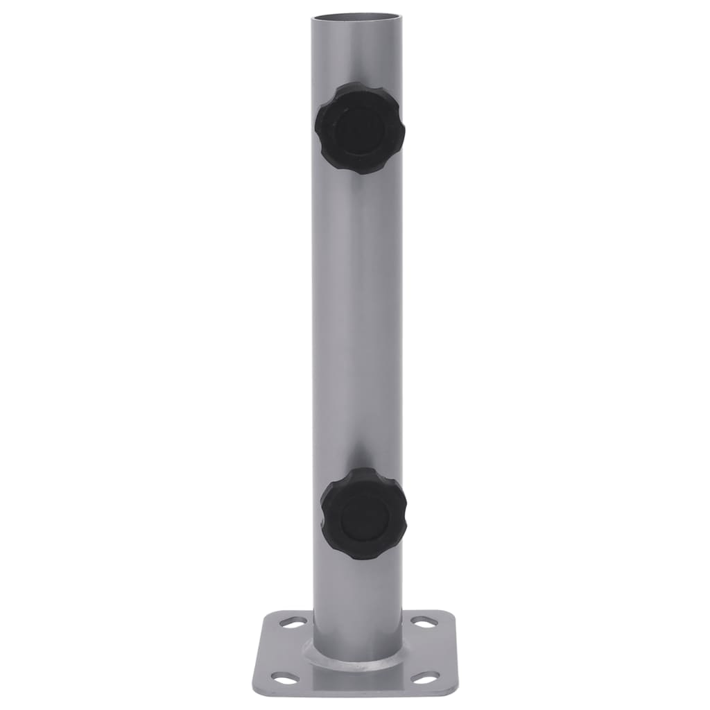 parasolholder til fod til Ø32/34/38 mm stang stål sølvfarvet