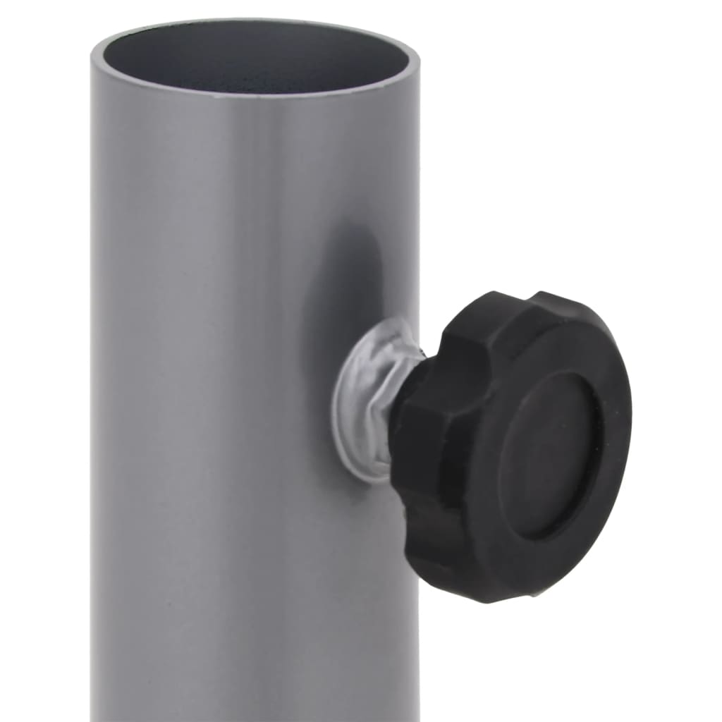 parasolholder til fod til Ø32/34/38 mm stang stål sølvfarvet