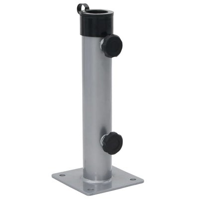 parasolholder til Ø38/48 mm stang stål sølvfarvet