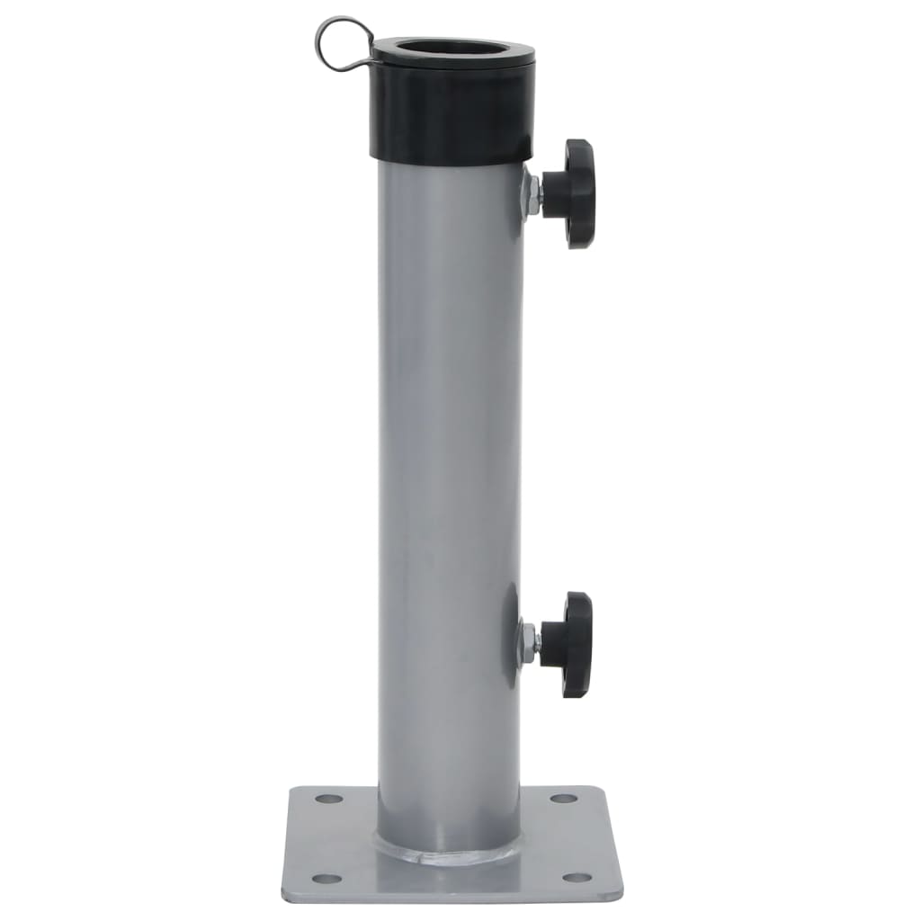 parasolholder til Ø38/48 mm stang stål sølvfarvet