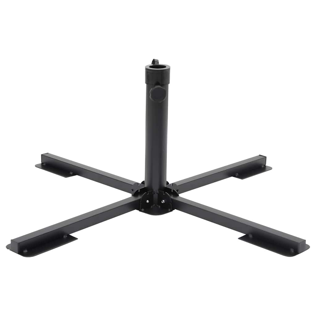 foldbar parasolholder til Ø38/48 mm stang stål blank sort