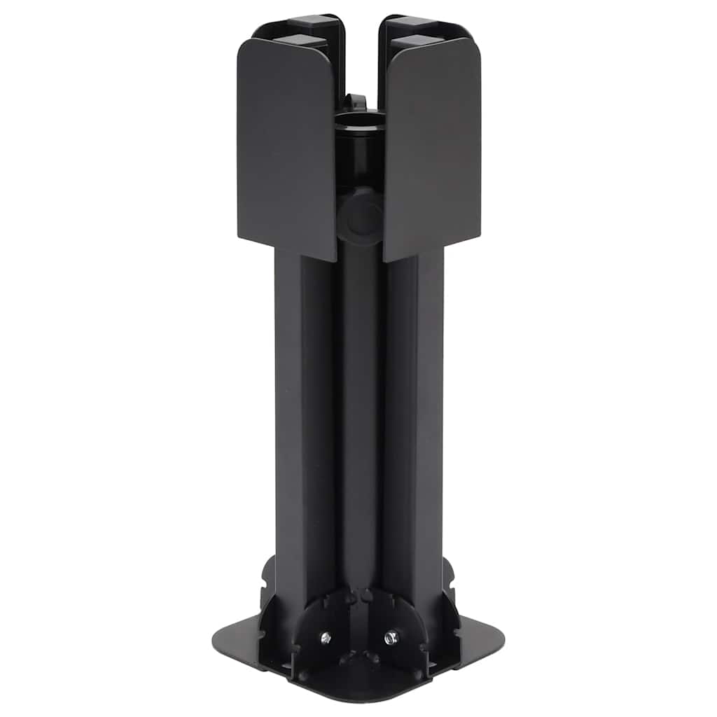 foldbar parasolholder til Ø38/48 mm stang stål blank sort