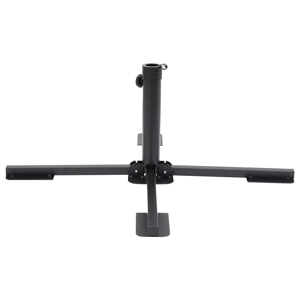 foldbar parasolholder til Ø38/48 mm stang stål blank sort