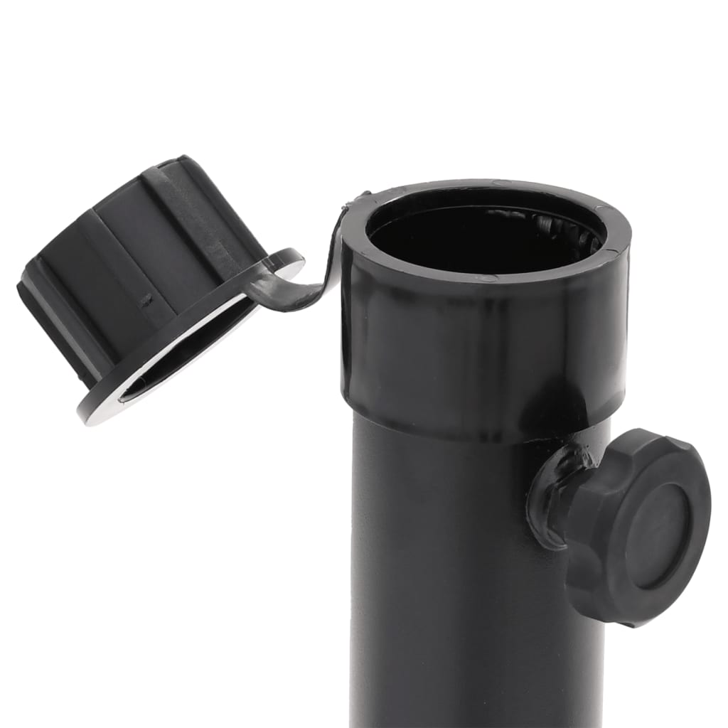 foldbar parasolholder til Ø38/48 mm stang stål blank sort