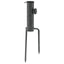 parasolholdere 2 stk. med jordspyd 9x35 cm galvaniseret stål