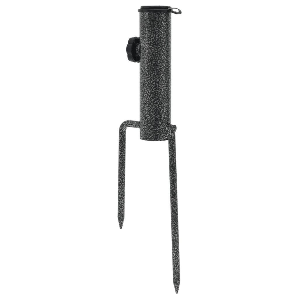 parasolholdere 2 stk. med jordspyd 9x35 cm galvaniseret stål