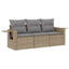 sofasæt til haven 3 dele med hynder polyrattan beige