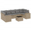 sofasæt til haven 8 dele med hynder polyrattan beige