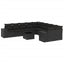 sofasæt til haven 11 dele med hynder polyrattan sort