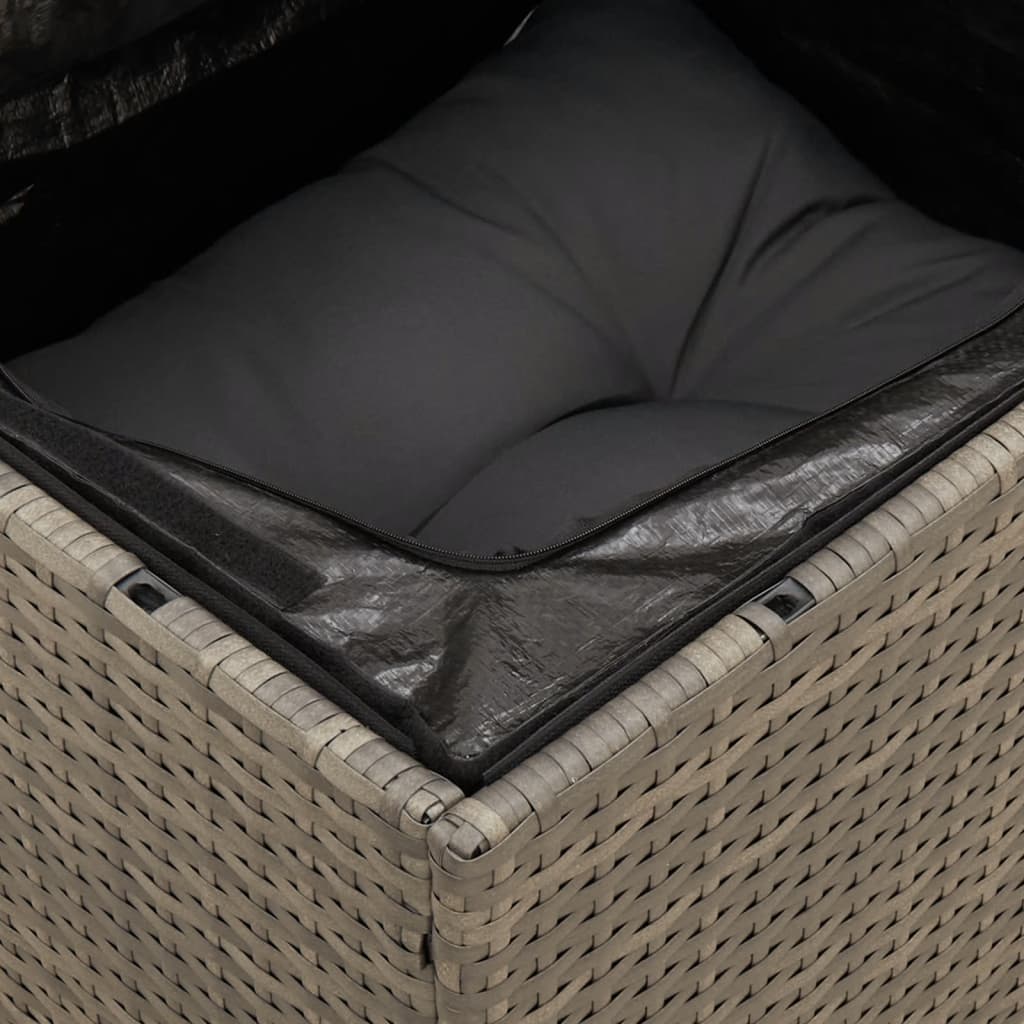 sofasæt til haven 8 dele med hynder polyrattan grå