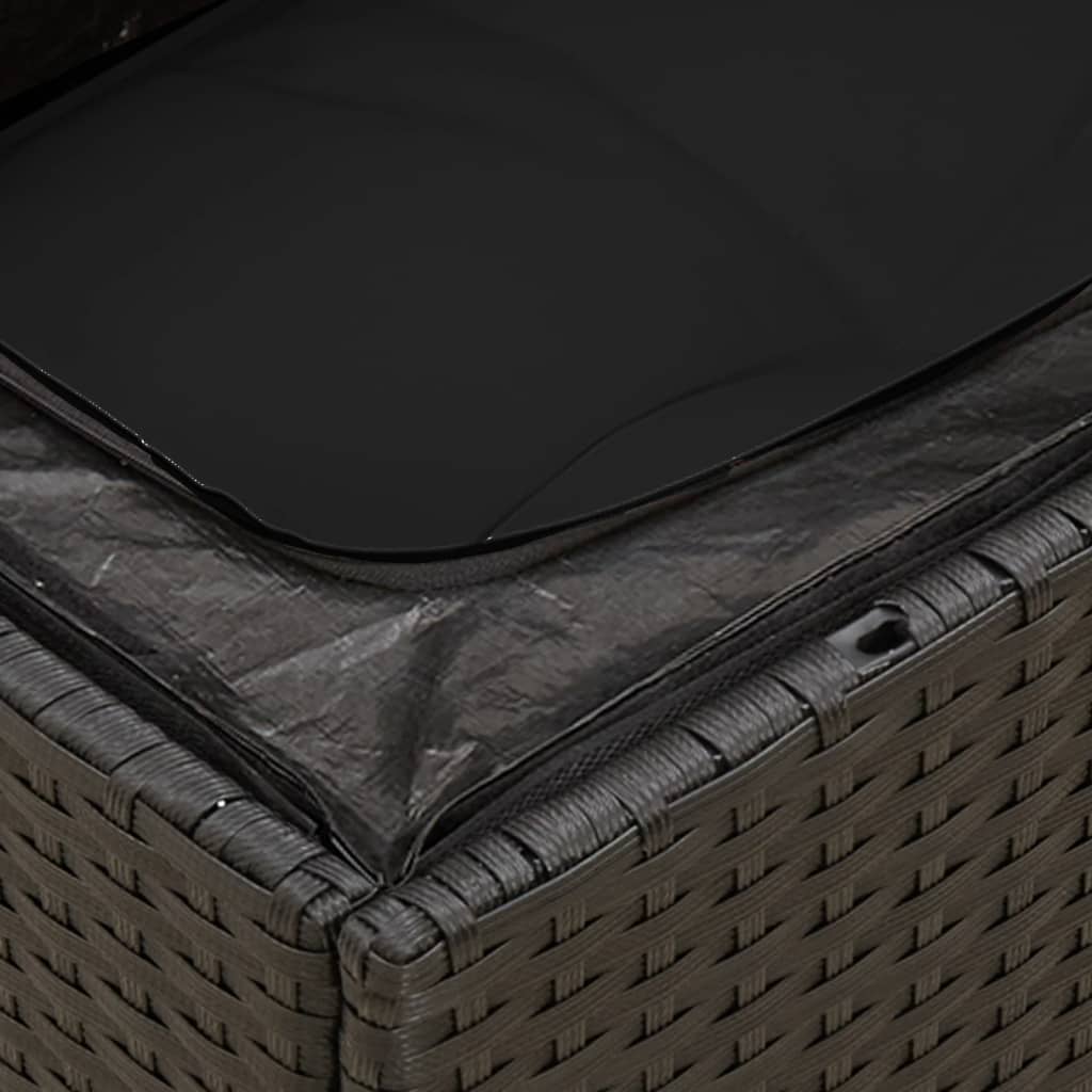 sofasæt til haven 8 dele med hynder polyrattan sort