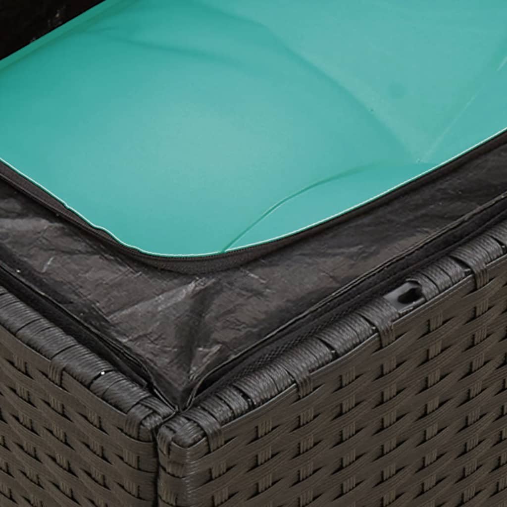 sofasæt til haven 6 dele med hynder polyrattan sort