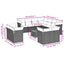 havesofasæt 12 dele med hynder polyrattan beige