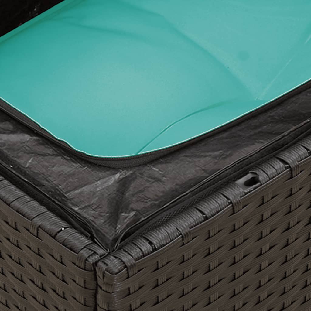 sofasæt til haven 14 dele med hynder polyrattan sort