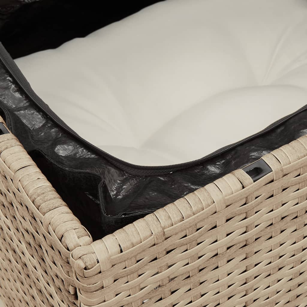 sofasæt til haven 10 dele med hynder polyrattan beige