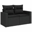 sofasæt til haven 10 dele med hynder polyrattan sort