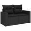 sofasæt til haven 12 dele med hynder polyrattan sort