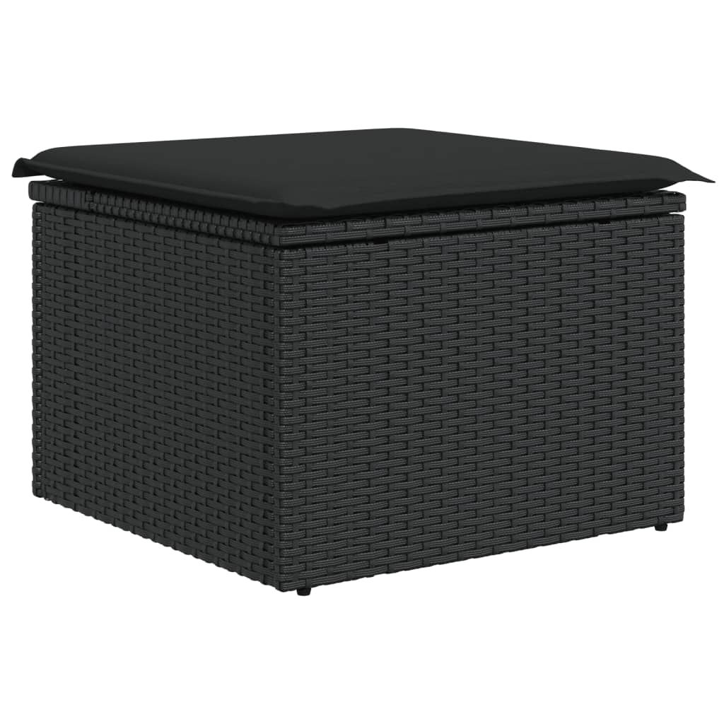 sofasæt til haven 8 dele med hynder polyrattan sort