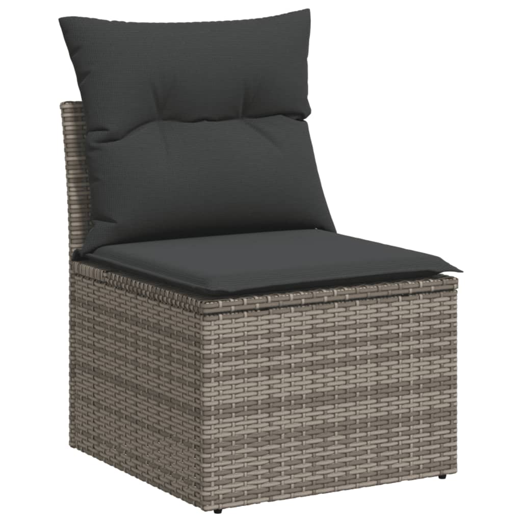 sofasæt til haven 8 dele med hynder polyrattan grå