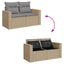 havesofasæt 11 dele med hynder polyrattan beige