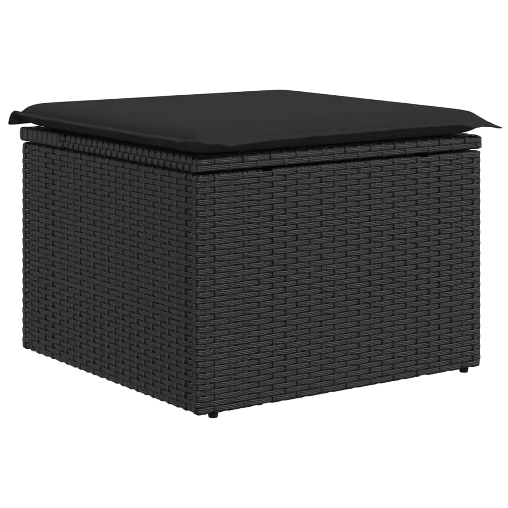 sofasæt til haven 12 dele med hynder polyrattan sort