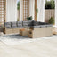 havesofasæt 12 dele med hynder polyrattan beige