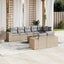 sofasæt til haven 9 dele med hynder polyrattan beige