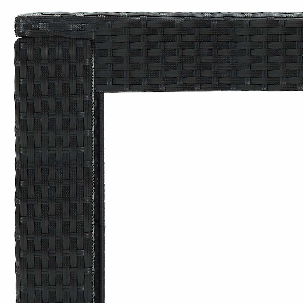 barsæt til haven 7 dele med hynder polyrattan sort