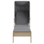 liggestole 2 stk. med baldakiner og bord polyrattan beige