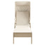 liggestole 2 stk. med baldakiner og bord polyrattan beige