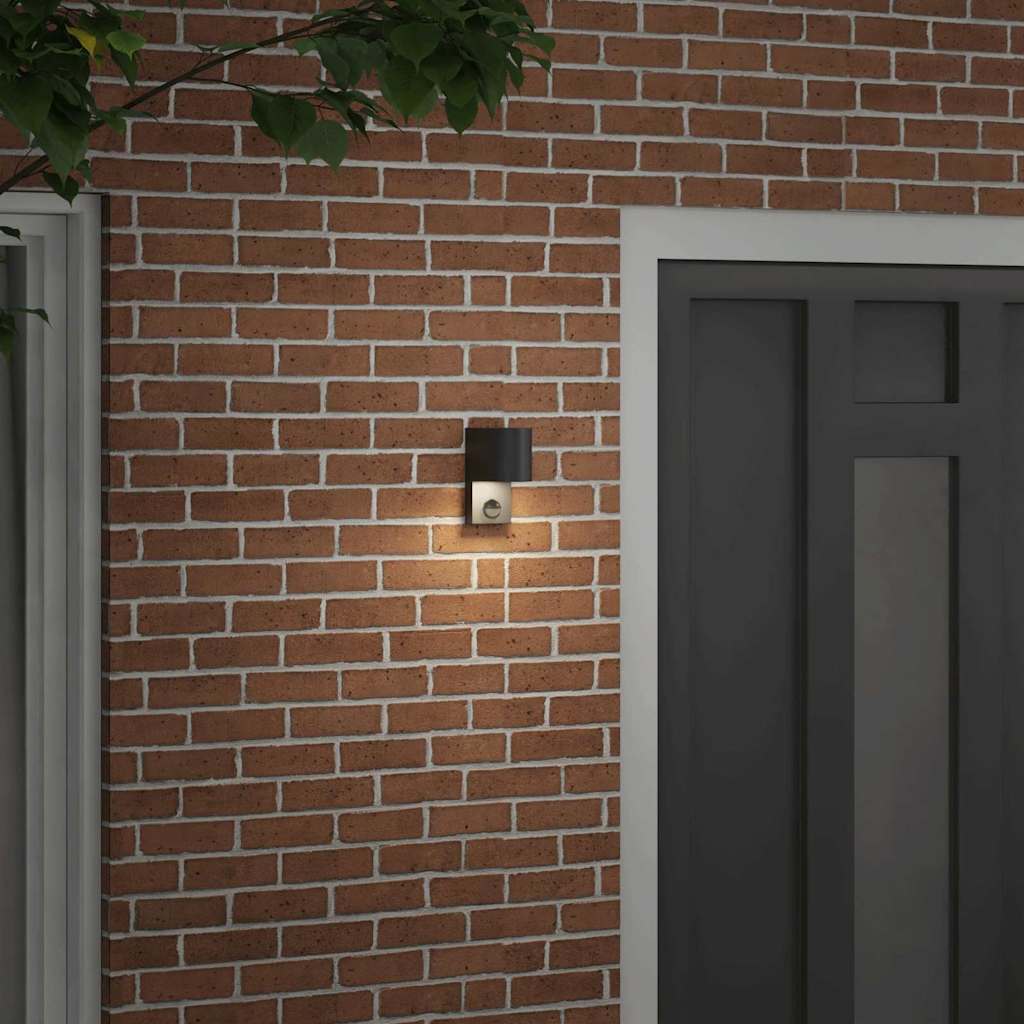 Udendørs væglampe Sort 12 x 7 x 15 cm Rustfrit stål