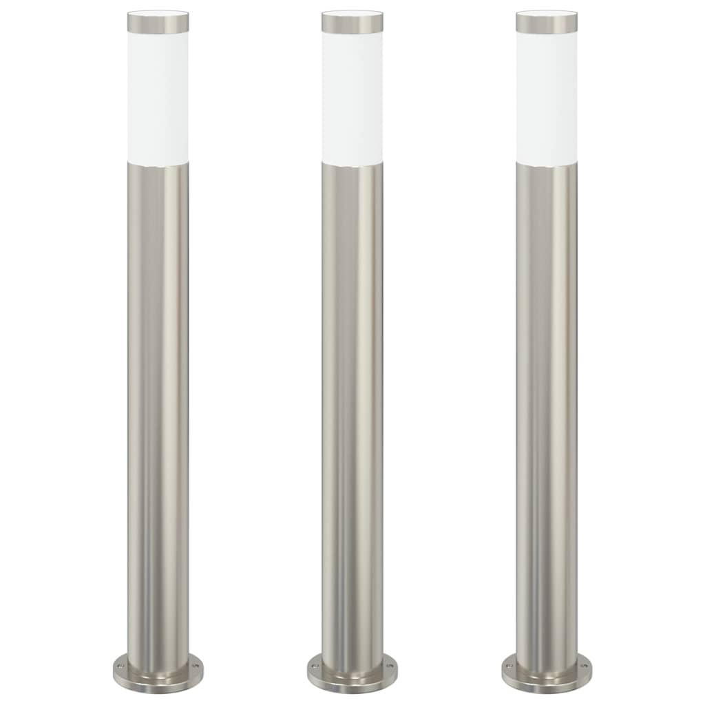 pullertlamper 3 stk. 80 cm rustfrit stål IP44