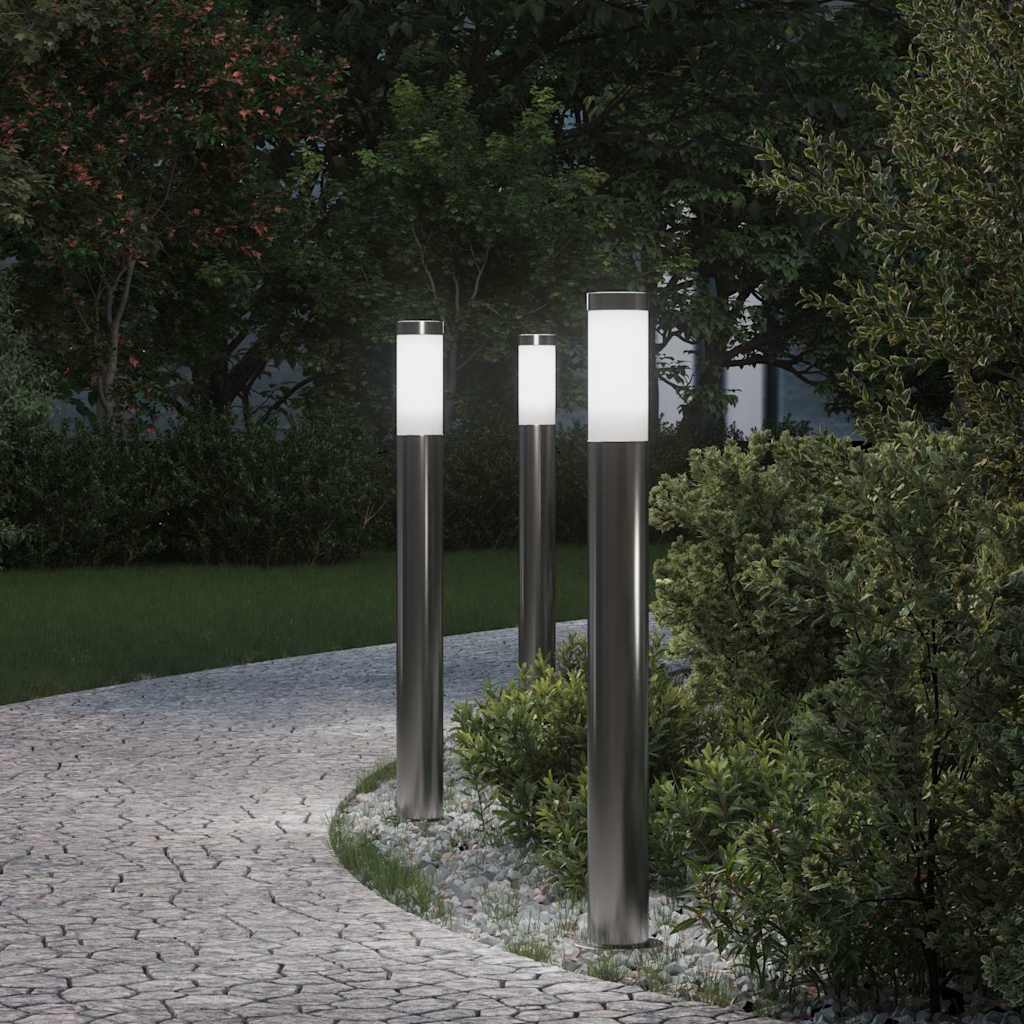 pullertlamper 3 stk. 80 cm rustfrit stål IP44