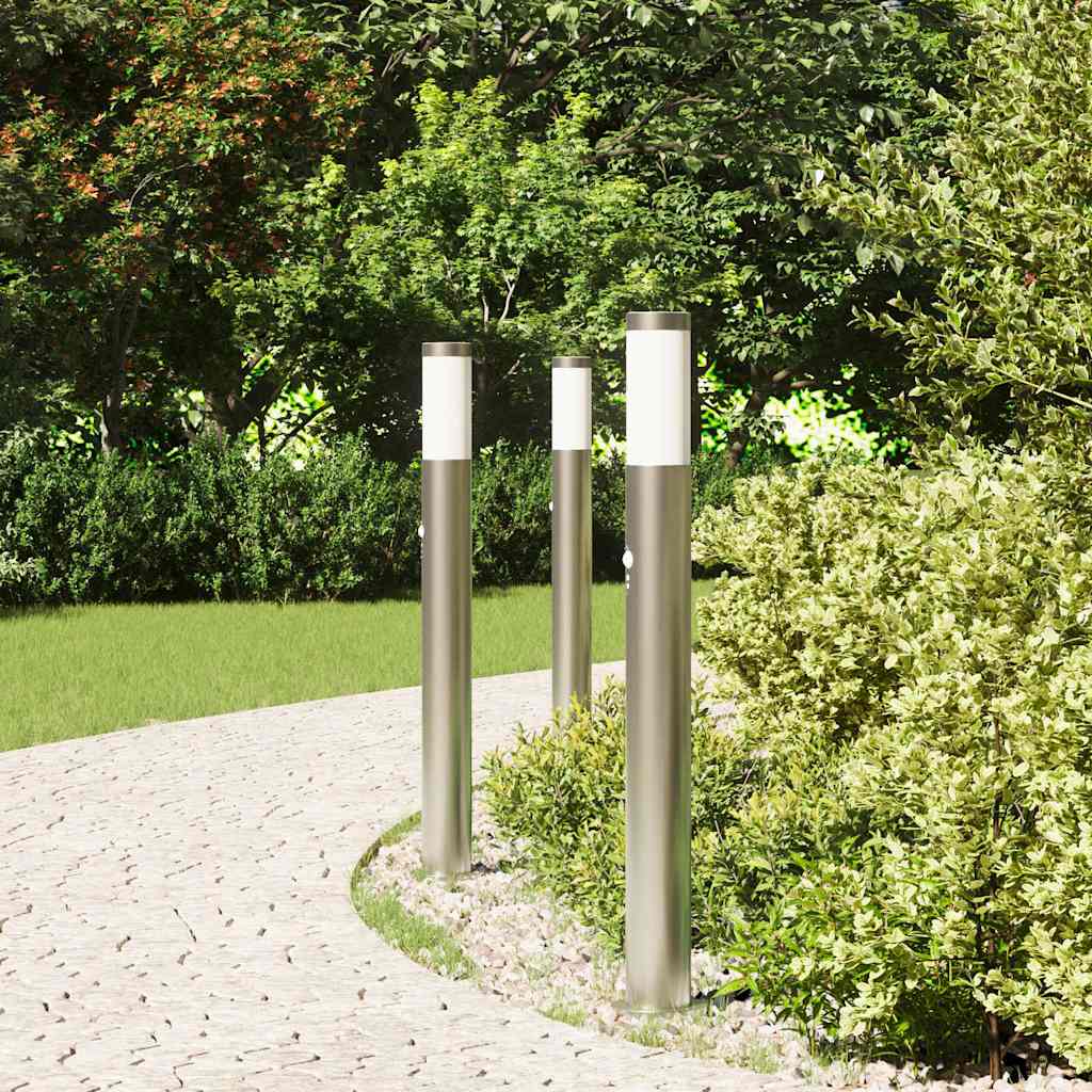 pullertlamper med sensor 3 stk. 80 cm rustfrit stål IP44