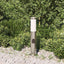 pullertlampe med stikkontakt 50 cm rustfrit stål IP44