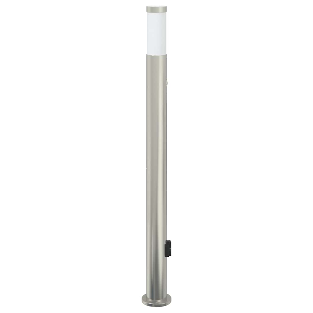 pullertlampe med sensor og stikkontakt 110 cm rustfrit stål IP44