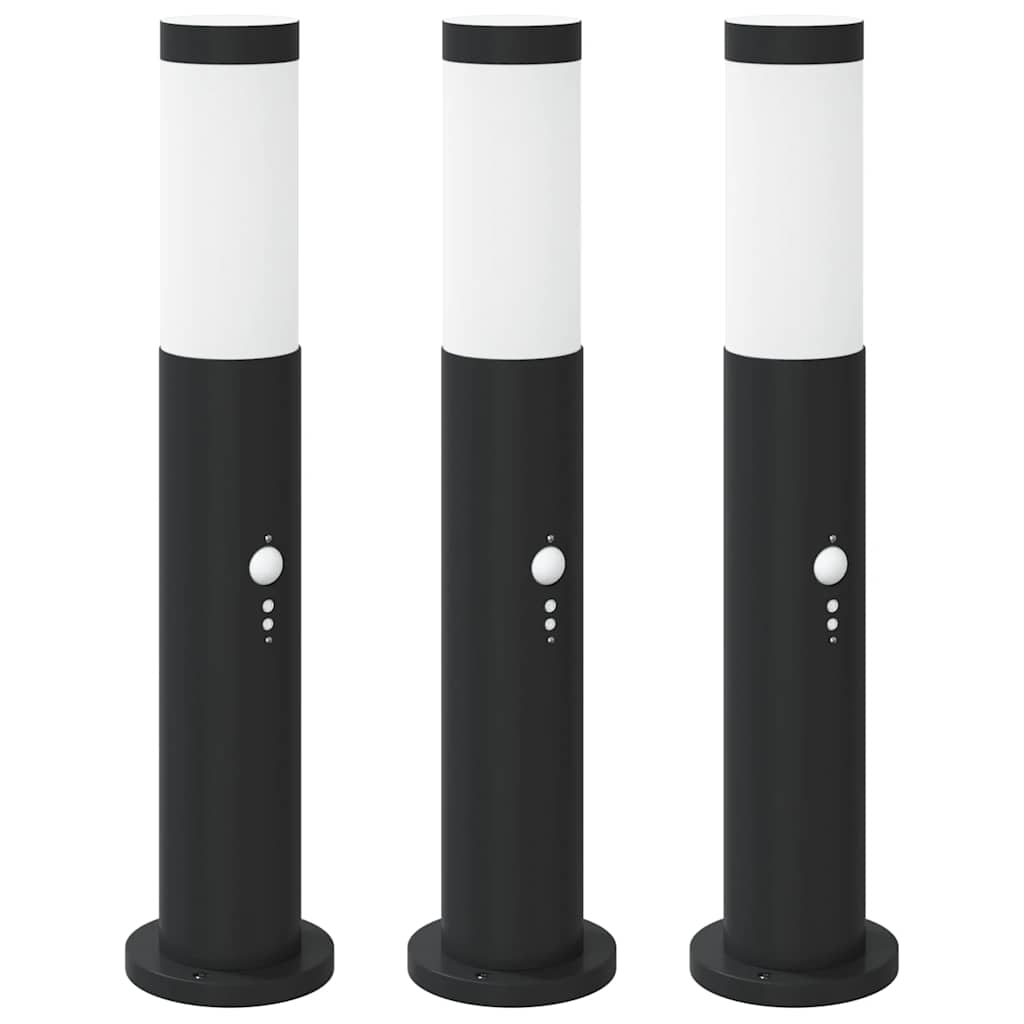 pullertlamper med sensor 3 stk. 50 cm rustfrit stål IP44