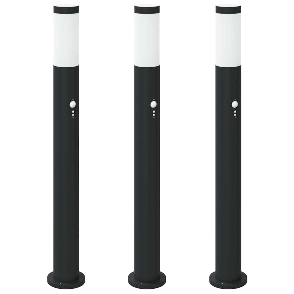 pullertlamper med sensor 3 stk. 80 cm rustfrit stål IP44