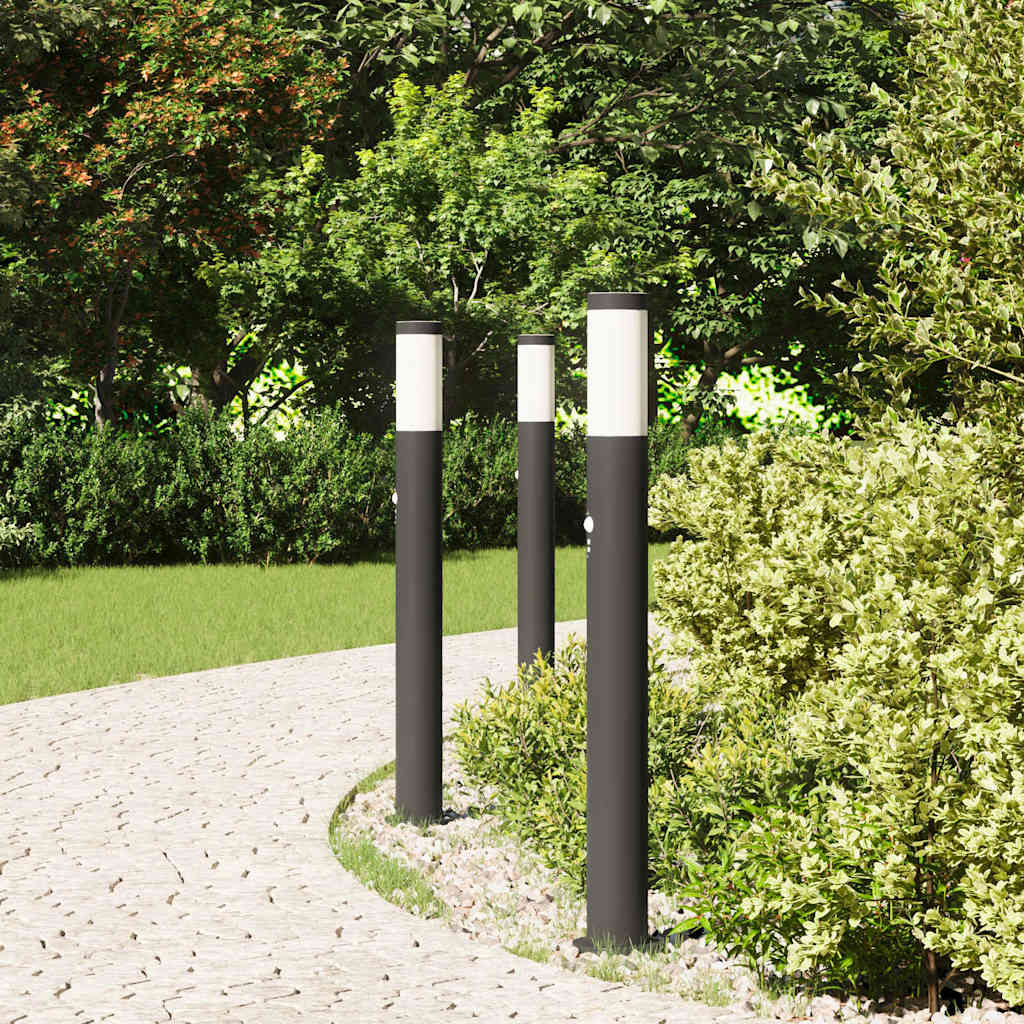 pullertlamper med sensor 3 stk. 80 cm rustfrit stål IP44