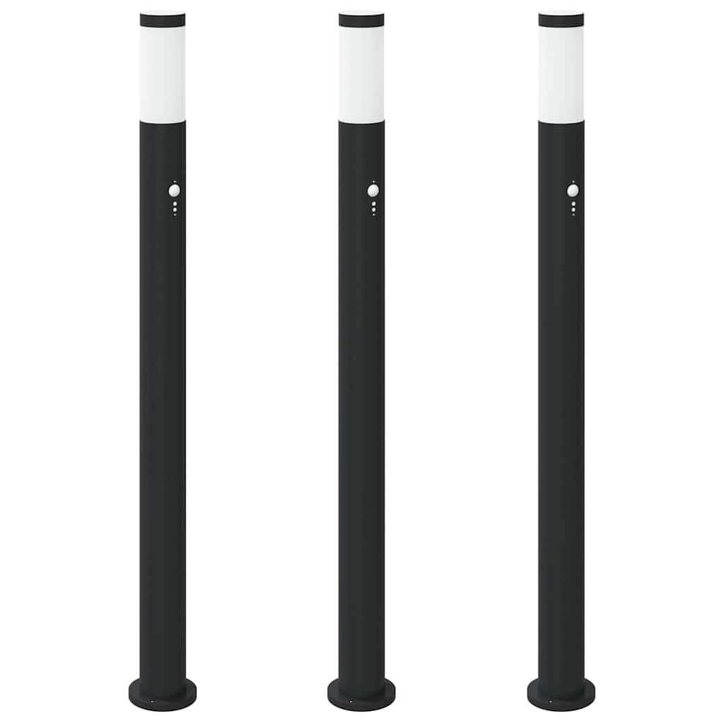 pullertlamper med sensor 3 stk. 110 cm rustfrit stål IP44