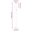 pullertlamper med sensor 3 stk. 110 cm rustfrit stål IP44