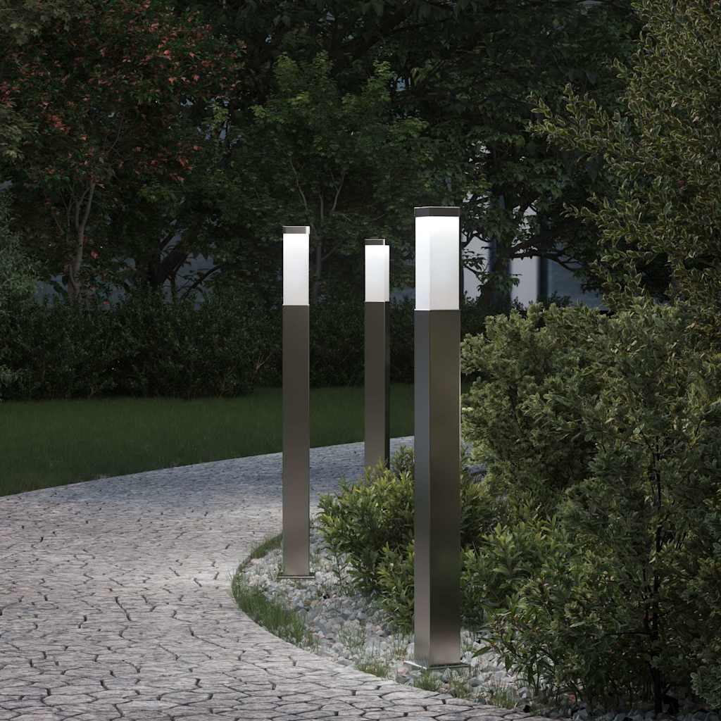 pullertlamper 3 stk. 80 cm rustfrit stål IP44