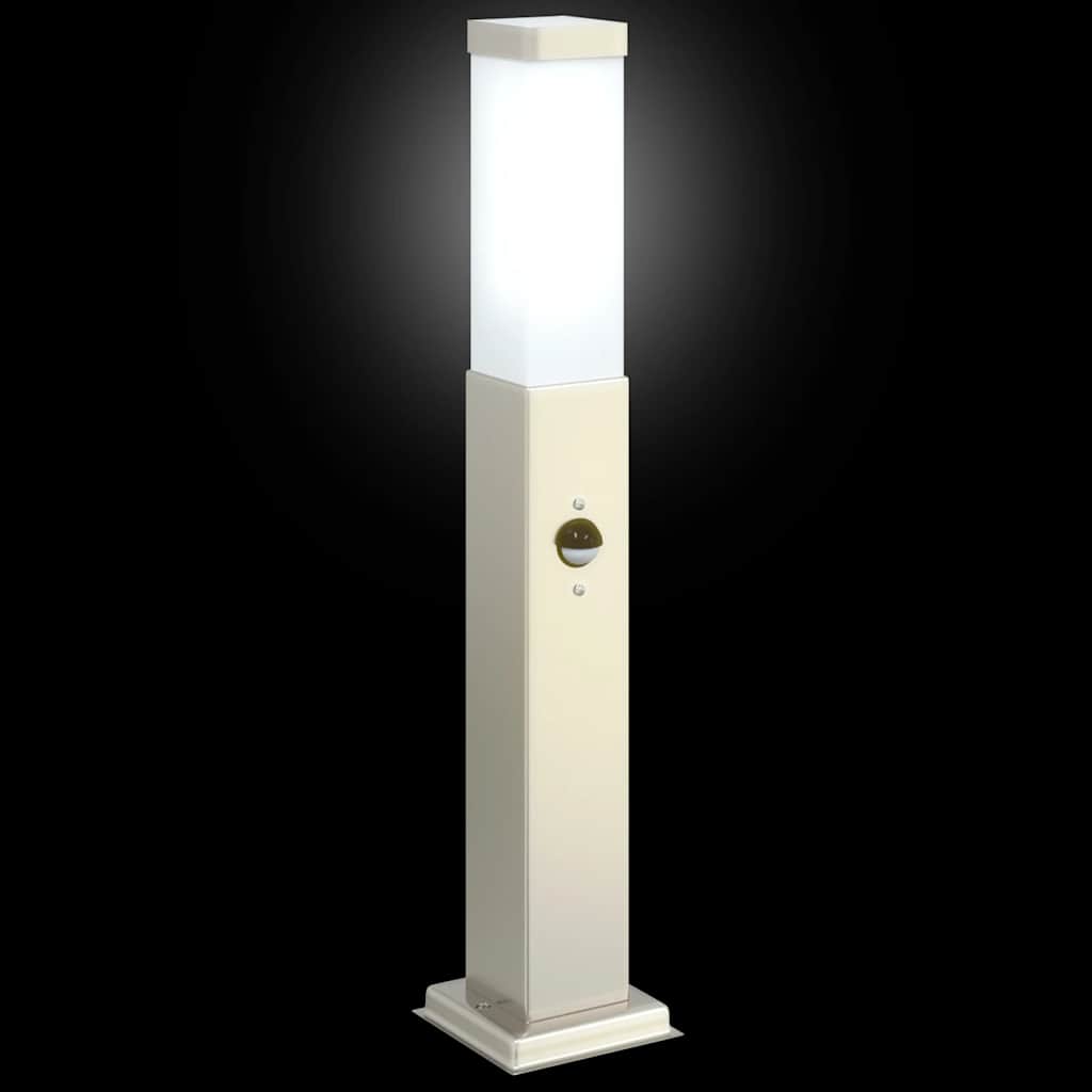 pullertlampe med sensor 50 cm rustfrit stål IP44